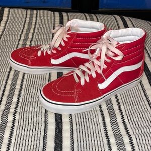 Never worn red vans